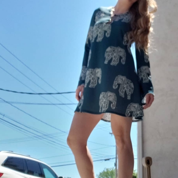 MISSGUIDED ELEPHANT DRESS - Picture 1 of 6